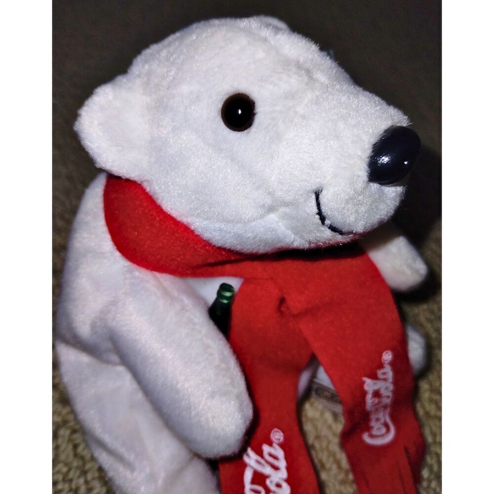 1998 Collectible Coca Cola Bean Bag Plush Polar Bear (NWT) - Picture 8 of 9